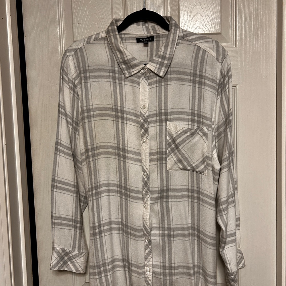 Whisper Soft Flannel Plaid Button-Up